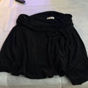 Elegant Black Cowl Sweater